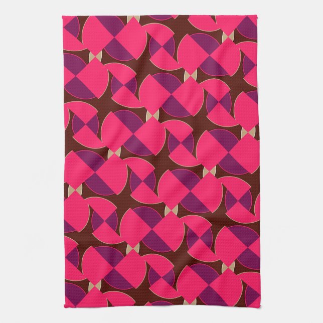 Pink Purple Watermelon Pattern Kitchen Tea Cloth (Vertical)