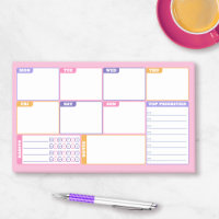 Pink Purple Weekly Planner Habits & To Do's