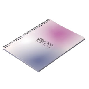 Pink Purple White Minimalist Aesthetic Gradient Notebook