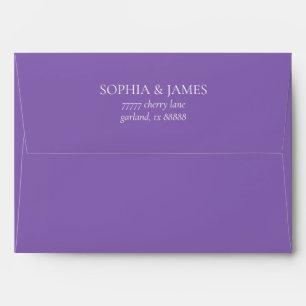Pink Purple Wildflower Meadow Wedding Envelope