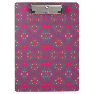 Pink, Purple, Yellow and Grey design Clipboard