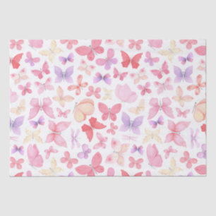 Pink Purple Yellow Butterflies  Tissue Paper
