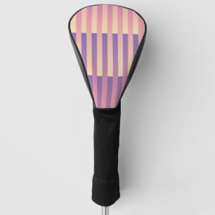 Pink Purple Yellow Striped Pattern Golf Head Cover