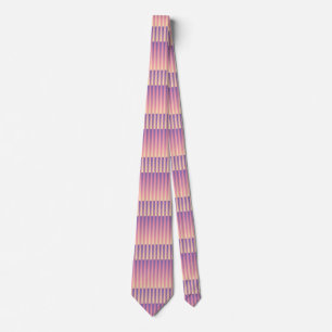 Pink Purple Yellow Striped Pattern Tie