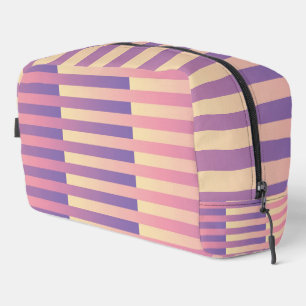 Pink Purple Yellow Striped Pattern Toiletry Bag