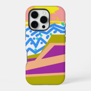 Pink Purple Yellow Sunset Yacht iPhone 16 Pro Case
