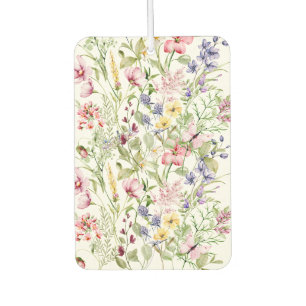 Pink Purple Yellow Wildflowers Floral Car Air Freshener