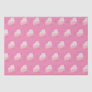 Pink Purrfect Cat  Tissue Paper