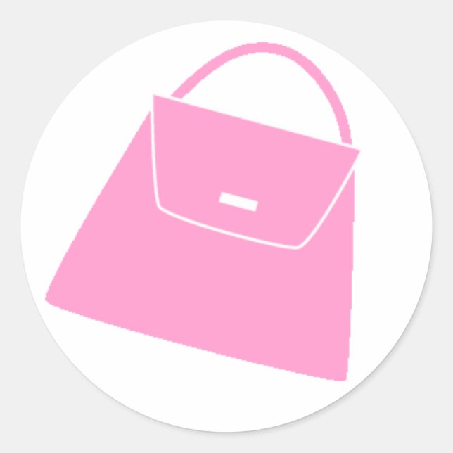 Pink Purse Classic Round Sticker (Front)