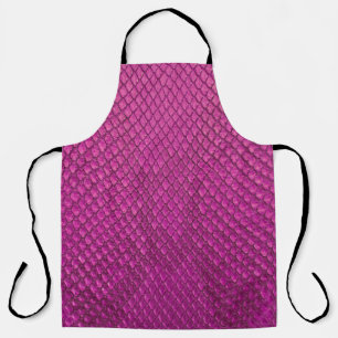 Pink Python: Snake Skin Texture. Apron