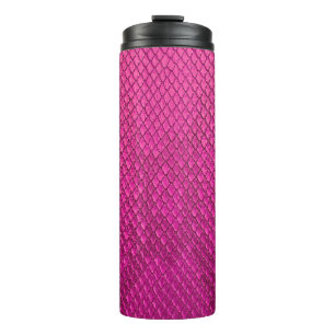 Pink python snake skin texture thermal tumbler