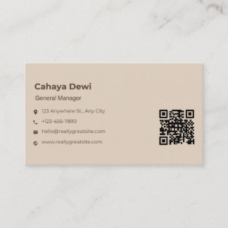 pink Qr Code Business Cards