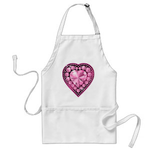 Pink Quartz Gem Heart Standard Apron