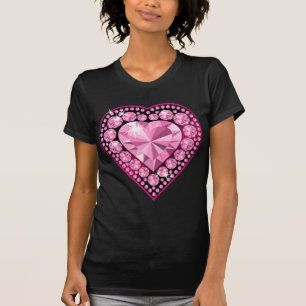 Pink Quartz Gem Heart T-Shirt