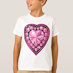 Pink Quartz Gem Heart T-Shirt