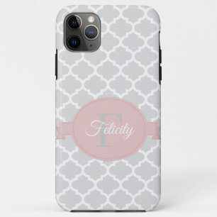 Pink Quatrefoil Personalised Case-Mate iPhone Case