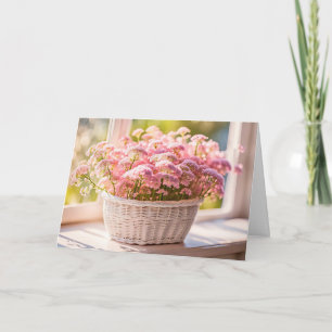 Pink Queen Anne's Lace Birthday Card