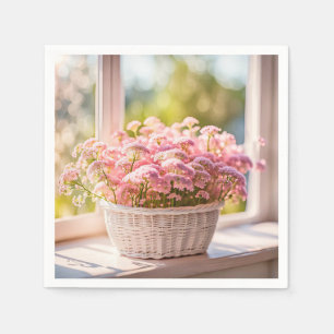 Pink Queen Anne's Lace Bouquet Napkin