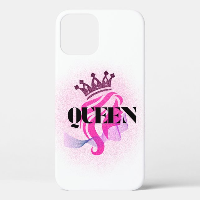 Pink Queen Crown Design – Confident Feminine Power Case-Mate iPhone Case (Back)