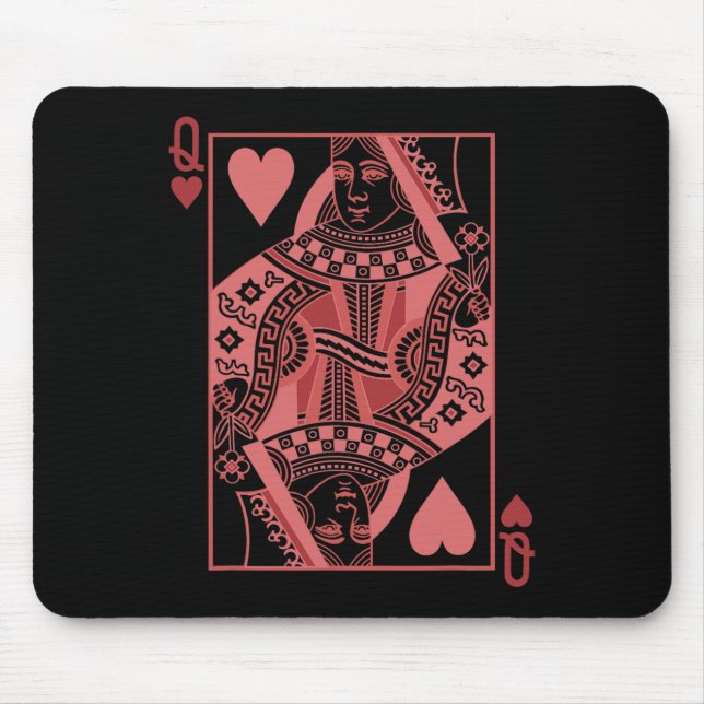 Pink Queen Of Hearts Valentine's Mothers Day  Mouse Mat (Front)