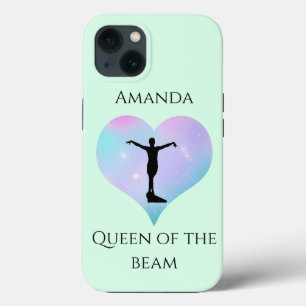 Pink Queen Of The Beam Gymnastics Personalised iPhone 13 Case