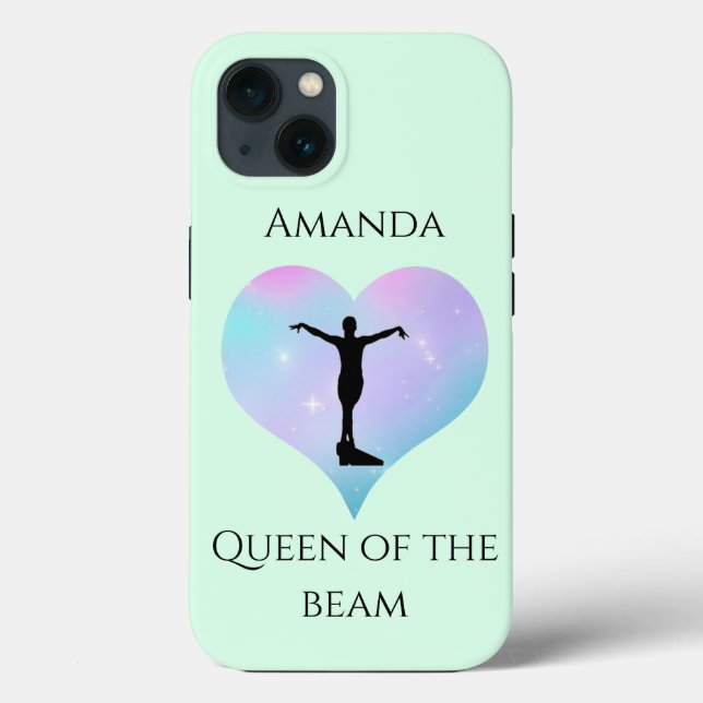 Pink Queen Of The Beam Gymnastics Personalised Case-Mate iPhone Case (Back)