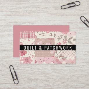 Pink Quilt Patchwork Handmade Clothing Business Card