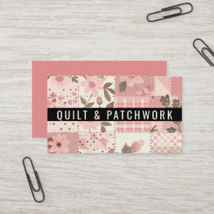 Pink Quilt Patchwork Handmade Clothing Business Card