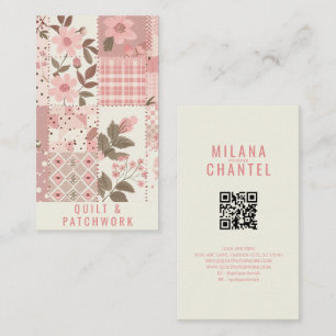 Pink Quilt Patchwork Handmade Clothing Business Card