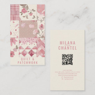 Pink Quilt Patchwork Handmade Clothing Business Card