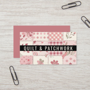 Pink Quilt Patchwork Handmade Clothing Business Card