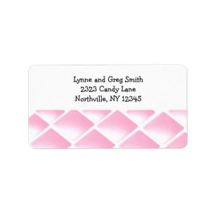 Pink Quilted Diamonds Label