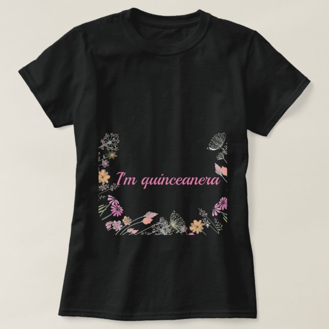 Pink Quinceanera Princess T-Shirt (Design Front)