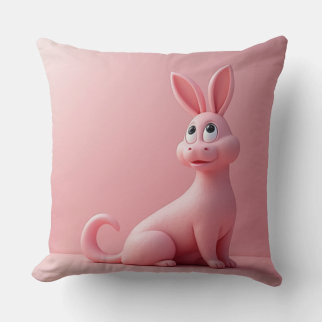 Pink Rabbit Cushion (Front)