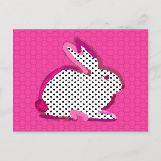 'pink rabbit' digital painting Postcard