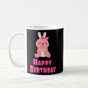 Pink Rabbit Happy Birthday Baby Coffee Mug