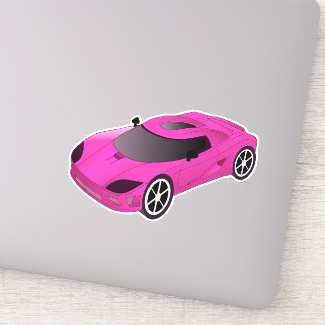 Pink Race Car Contour (Detail)