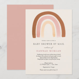 Pink Rainbow Baby Shower by Mail invitation