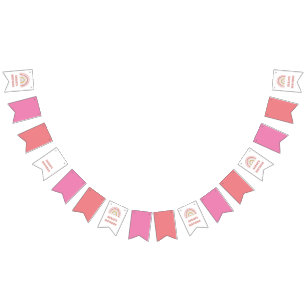 Pink Rainbow Birthday Banner – Custom Name Bunting