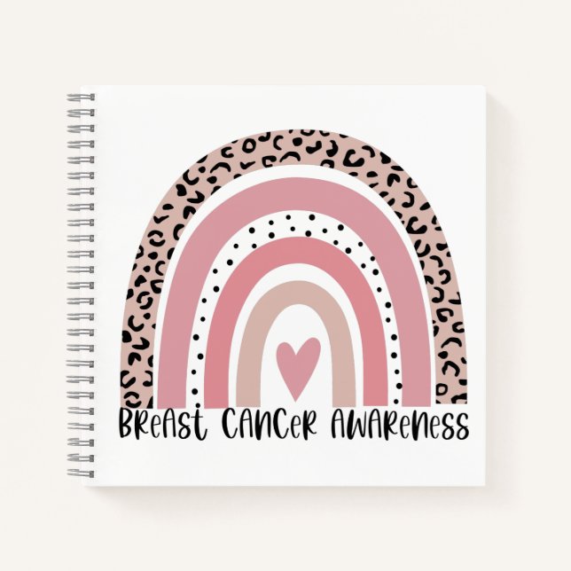 Pink Rainbow Breast Cancer Awareness Journal (Front)