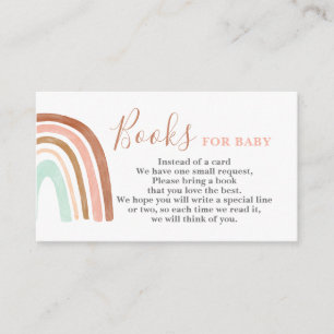 Pink Rainbow Bring a Book Card