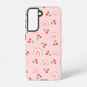 Pink Rainbow Cherry Pattern Samsung Galaxy Case