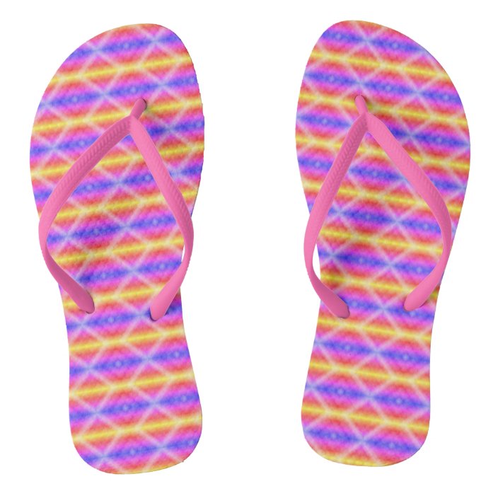 rainbow flip flops with diamonds