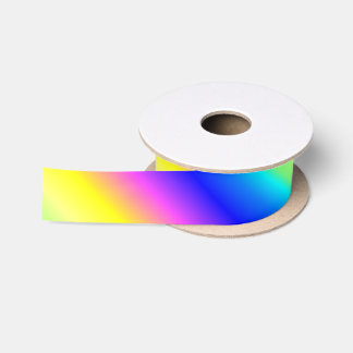 Pink Rainbow Gradient Satin Ribbon