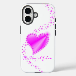 Pink Rainbow Heart with Stars , The Magic Of Love iPhone 16 Case