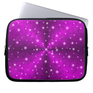 Pink Rainbow in Elephant Skin Leather Optics Laptop Sleeve