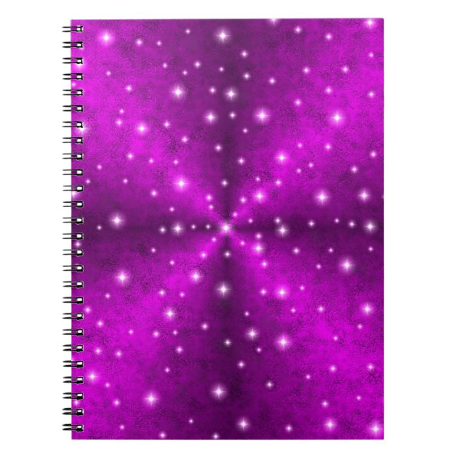 Pink Rainbow in Elephant Skin Leather optics Notebook (Front)