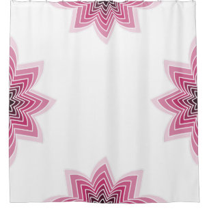 Pink Rainbow Lotus Flower Shower Curtain