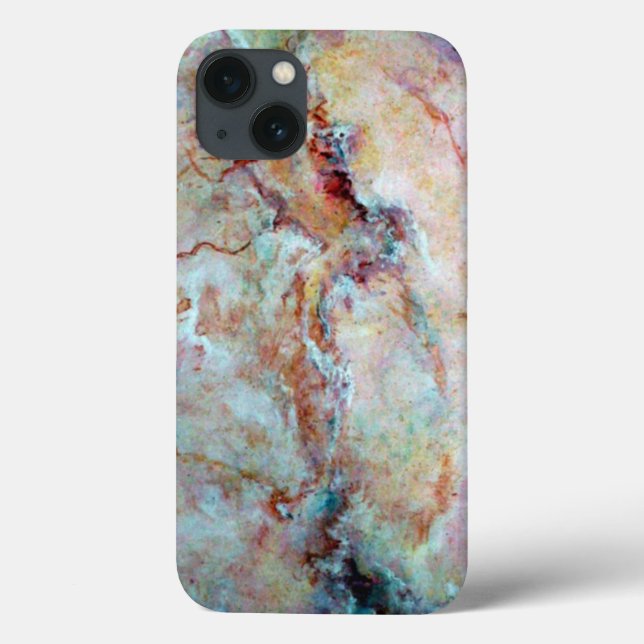 Pink rainbow marble stone finish Case-Mate iPhone case (Back)