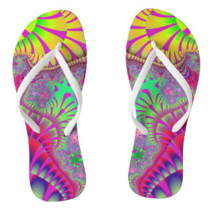 Pink Rainbow Melt Flip Flops